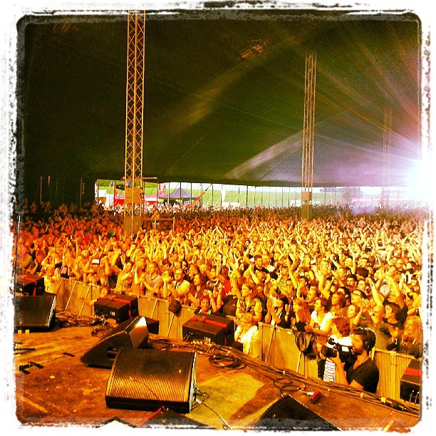Golden Earring audience photo Facebook photo Rock Zottegem Festival Zottegem July 12, 2013